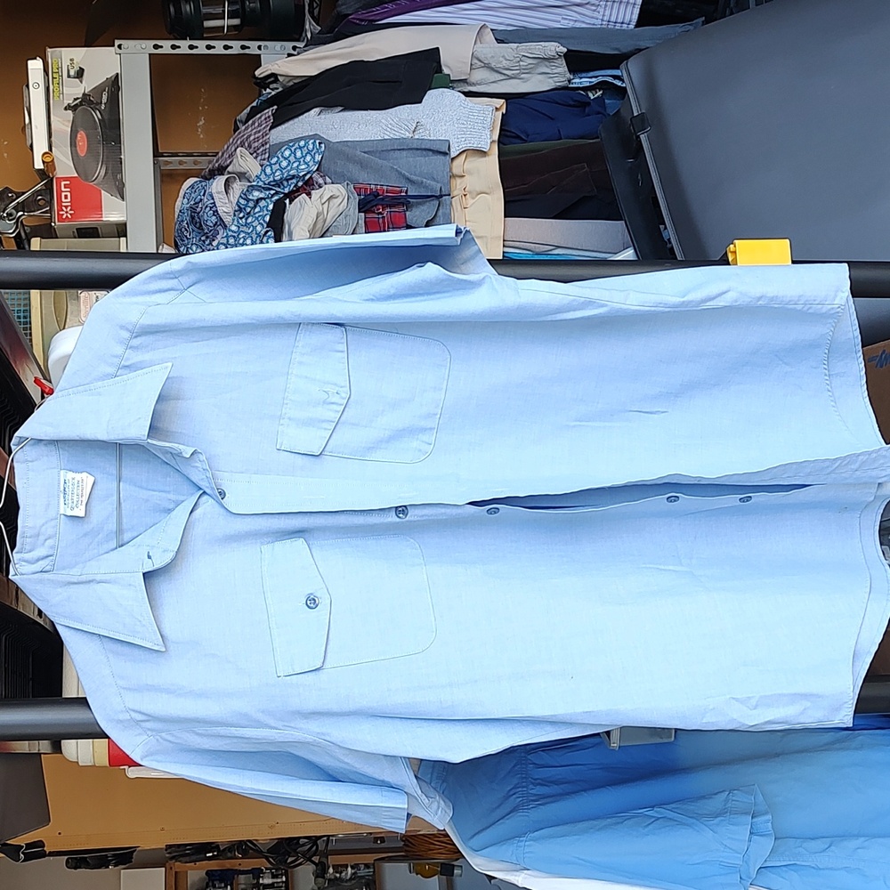 Men's DSCP Quarterdeck Collection X-large light blue button down shirt